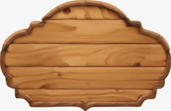 褐色木质徽章招牌素材