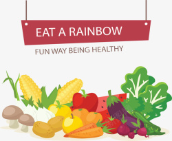 饮食生活健康生活彩虹果蔬高清图片