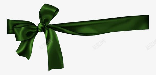 礼品盒包装结png免抠素材_新图网 https://ixintu.com 丝带 包装 礼物 绿色 蝴蝶结