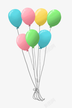 气球五彩彩色气球球素材