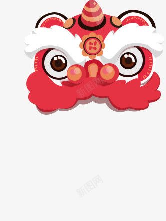 红色卡通舞狮造型可爱png免抠素材_新图网 https://ixintu.com 卡通 可爱 红色 舞狮 造型