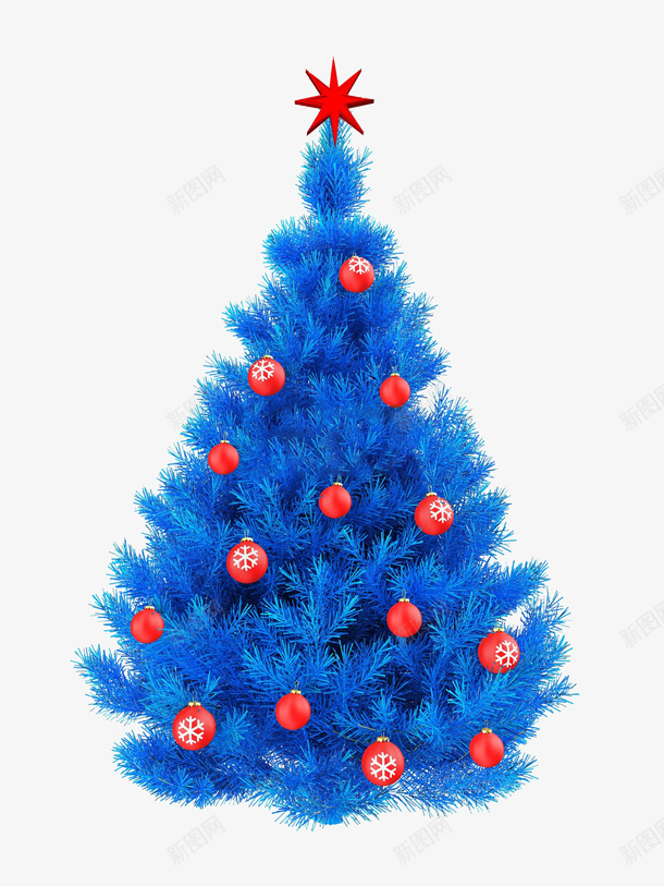一棵蓝色圣诞树png免抠素材_新图网 https://ixintu.com 一棵 免扣 圣诞树 蓝色