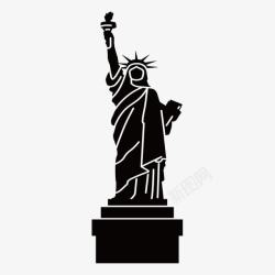 美国自由女神雕像东京自由女神雕像建筑旅游景点剪矢量图图标高清图片