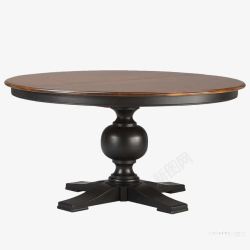 中国古典餐桌中式圆形红木餐桌高清图片
