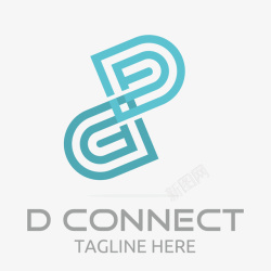 Dlogo蓝色字母Dlogo矢量图图标高清图片