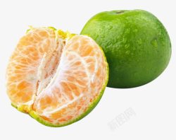 青色的橘子橘子水果高清图片
