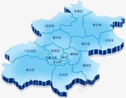城市区域北京地图高清图片