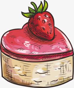 榴莲奶油草莓蛋糕高清图片