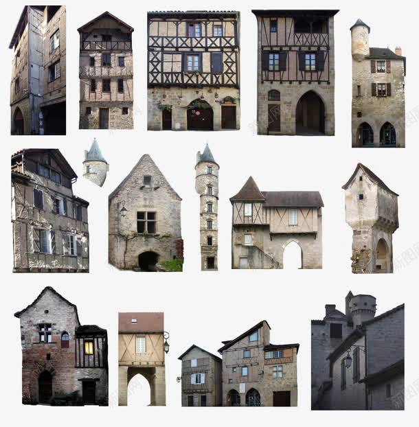 欧洲复古建筑png免抠素材_新图网 https://ixintu.com 建筑 房屋 欧式 欧洲 砖墙