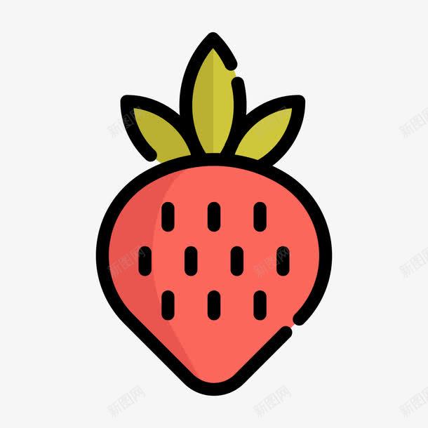 卡通手绘草莓图标png_新图网 https://ixintu.com meb风格 创意 卡通 图标 扁平 手绘 水果 漫画 童趣 草莓