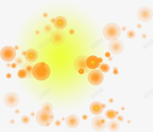 黄色斑点圆点发光特效png免抠素材_新图网 https://ixintu.com 发光 圆点 斑点 特效 黄色