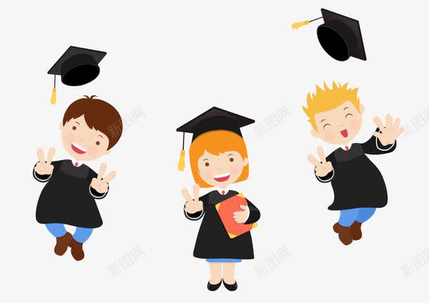 小学生毕业png免抠素材_新图网 https://ixintu.com 儿童 免费素材 学士帽 毕业