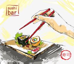 吃寿司的人物模板下载吃寿司的人物高清图片