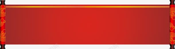 红色中式花纹卷轴png免抠素材_新图网 https://ixintu.com 中式 卷轴 红色 花纹