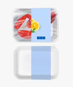 龙虾包装小龙虾新鲜水果塑料包装盒高清图片