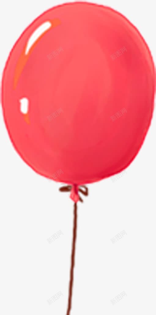 红色手绘亮光气球png免抠素材_新图网 https://ixintu.com 亮光 气球 红色