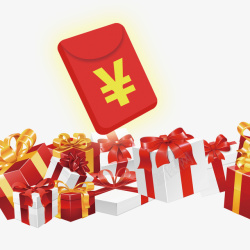 礼盒和红包素材