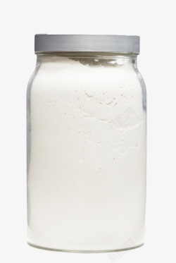 广口瓶装满白色粉末状的广口瓶实物高清图片