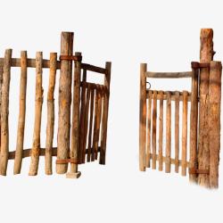 木头篱笆门素材