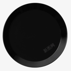 黑色圆形立体简约大方盘子素材