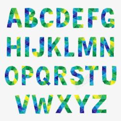 彩色26字母字体高清图片