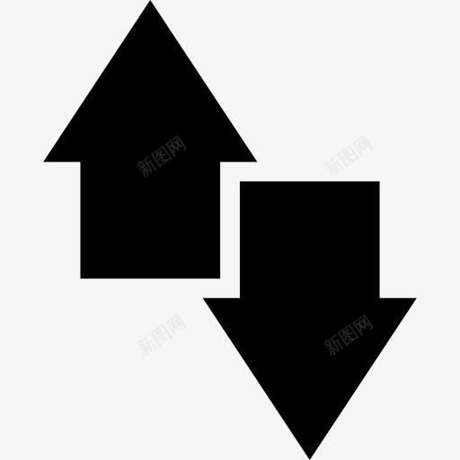 上下相对的箭头符号并排图标png_新图网 https://ixintu.com 上升 上升和下降 下降 两 方向 相反 箭头 该图标