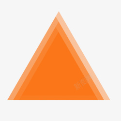 橙色盾牌橙色立体正三角形高清图片