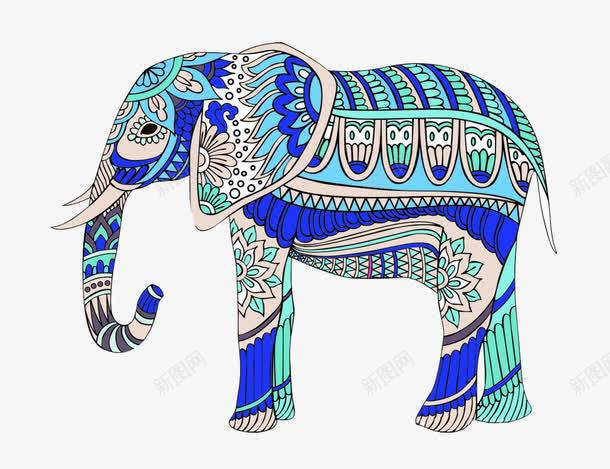 印度风彩色大象图png免抠素材_新图网 https://ixintu.com 动漫 印度 印度风 图案 大象 彩色象 手绘 民族风 花纹 设计