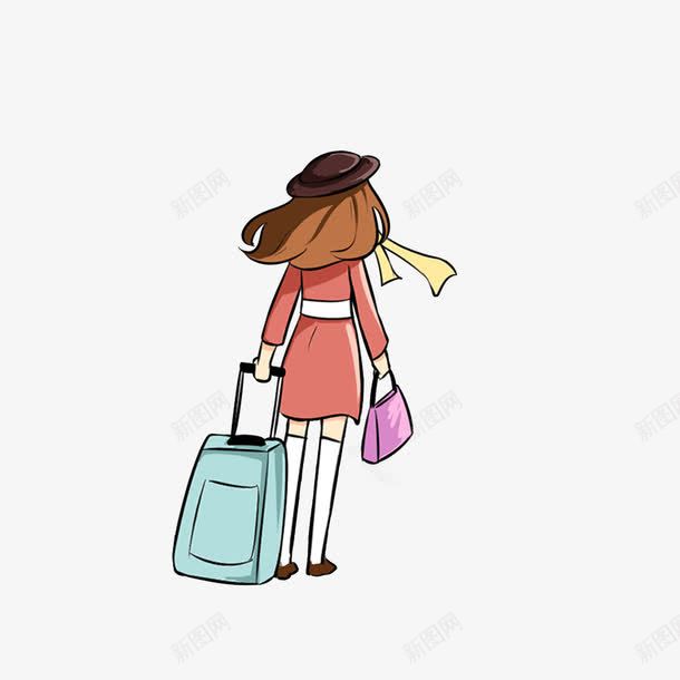 毕业了拉着行李离开校园的女孩png免抠素材_新图网 https://ixintu.com 女孩离开背影 拉行李箱的人 旅行箱的人 毕业了拉着行李离开校园的女孩