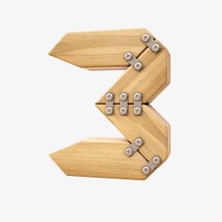 木质字母E木板数字3高清图片
