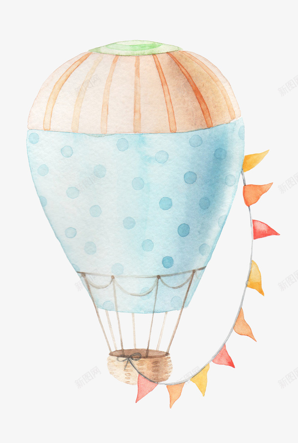 彩绘氢气球png免抠素材_新图网 https://ixintu.com 彩绘 气球 水彩画 热气球 简笔画 载人气球