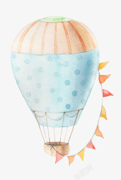 气球水彩画彩绘氢气球高清图片