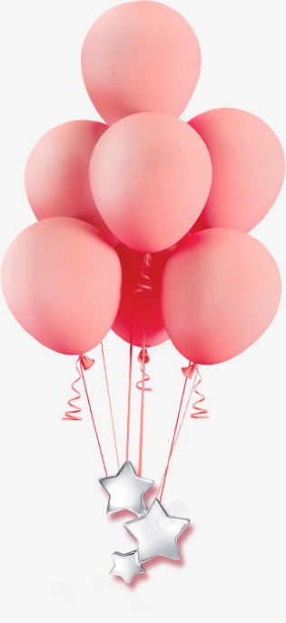 粉色气球元素png免抠素材_新图网 https://ixintu.com 免扣气球 气球 气球元素 气球墙 粉色气球