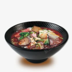 冒菜红汤火锅美食素材