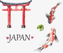 日本印象七日游手绘水彩日本印象高清图片