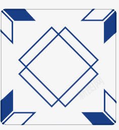 几何陶瓷砖png免抠素材_新图网 https://ixintu.com 几何陶瓷砖 方形 蓝色