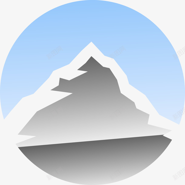 蓝色圆形山脉标志图图标png_新图网 https://ixintu.com logo 动感 图标 山峰 山水标志 山脉 山脉标志 标识 线条 轮廓 风光 风景