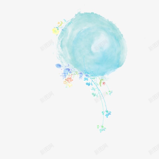 色块png免抠素材_新图网 https://ixintu.com 圆圈 小碎花 色块 蓝色