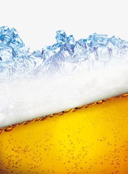 晶莹的冰块啤酒节广告元素高清图片