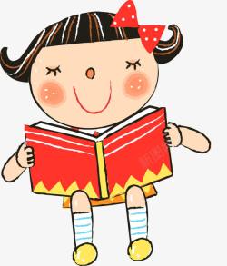 爱学习的小女孩读书的小女孩高清图片