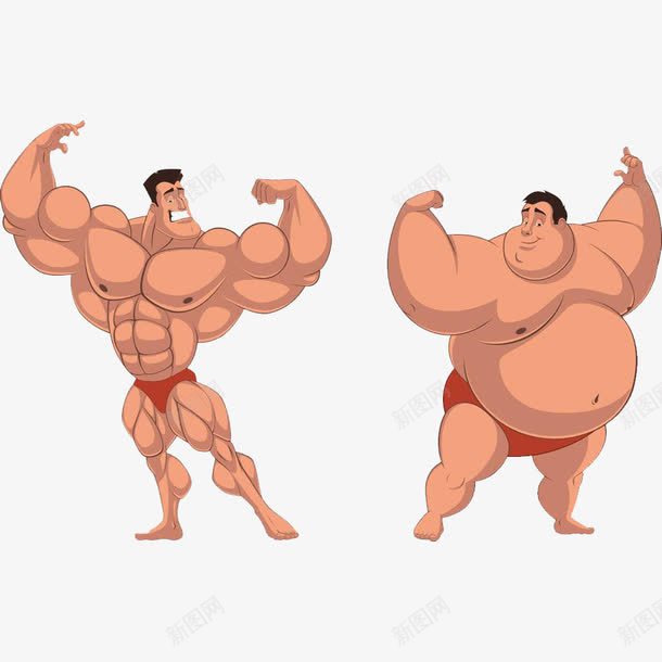 胖瘦的比较png免抠素材_新图网 https://ixintu.com 卡通胖瘦对比 好看的 对比 瘦子 美丽的 胖子 胖瘦对比 苗条的