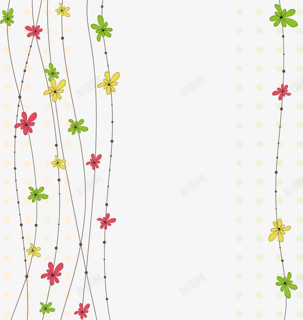 花朵藤蔓装饰图案png免抠素材_新图网 https://ixintu.com 矢量边框花纹 花朵 花纹 藤蔓 装饰图案
