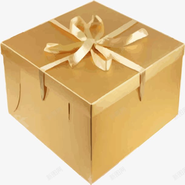 金色彩带礼物盒png免抠素材_新图网 https://ixintu.com 免抠礼物盒 彩色 礼物盒 礼盒 金色