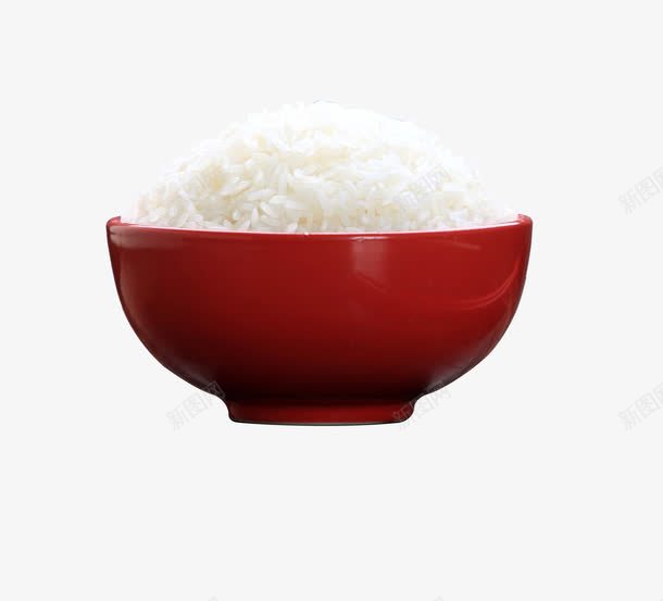 一碗米饭psd免抠素材_新图网 https://ixintu.com 一碗米饭 大米饭 红色的碗