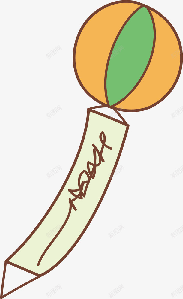 手绘系着飘带的气球png免抠素材_新图网 https://ixintu.com 天空 彩色的 手绘 热气球 简图 英文 飘带