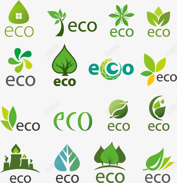 ECO标志图标png_新图网 https://ixintu.com 图标 环保标志 生态环保 绿叶叶子 绿色植物