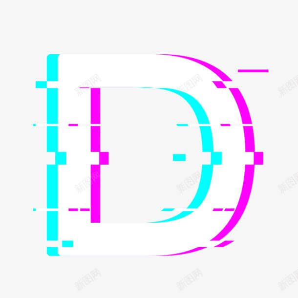 抖音风格英文字母Dpng免抠素材_新图网 https://ixintu.com logo 三色logo 创意英文字母 彩色英文字母 抖音图标 抖音风格 紫色 英文字母D 英文字母大写 蓝色 蓝色紫色叠印