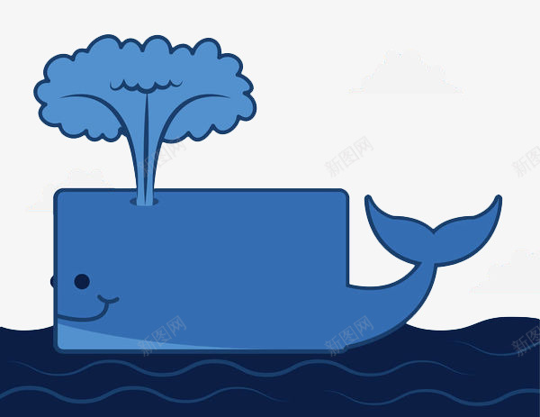 手绘几何鲸png免抠素材_新图网 https://ixintu.com 几何鲸鱼 动物 卡通鲸鱼 喷水 手绘鲸 水面波浪 海洋 海洋生物 鲸鱼