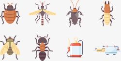 蚊子昆虫夏天驱虫剂杀虫剂图标高清图片