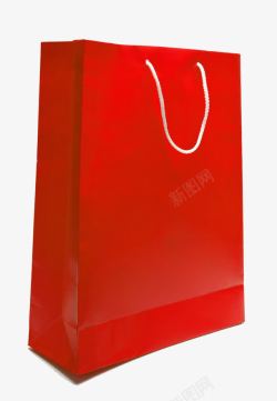纽约购物袋一个红色纸袋高清图片
